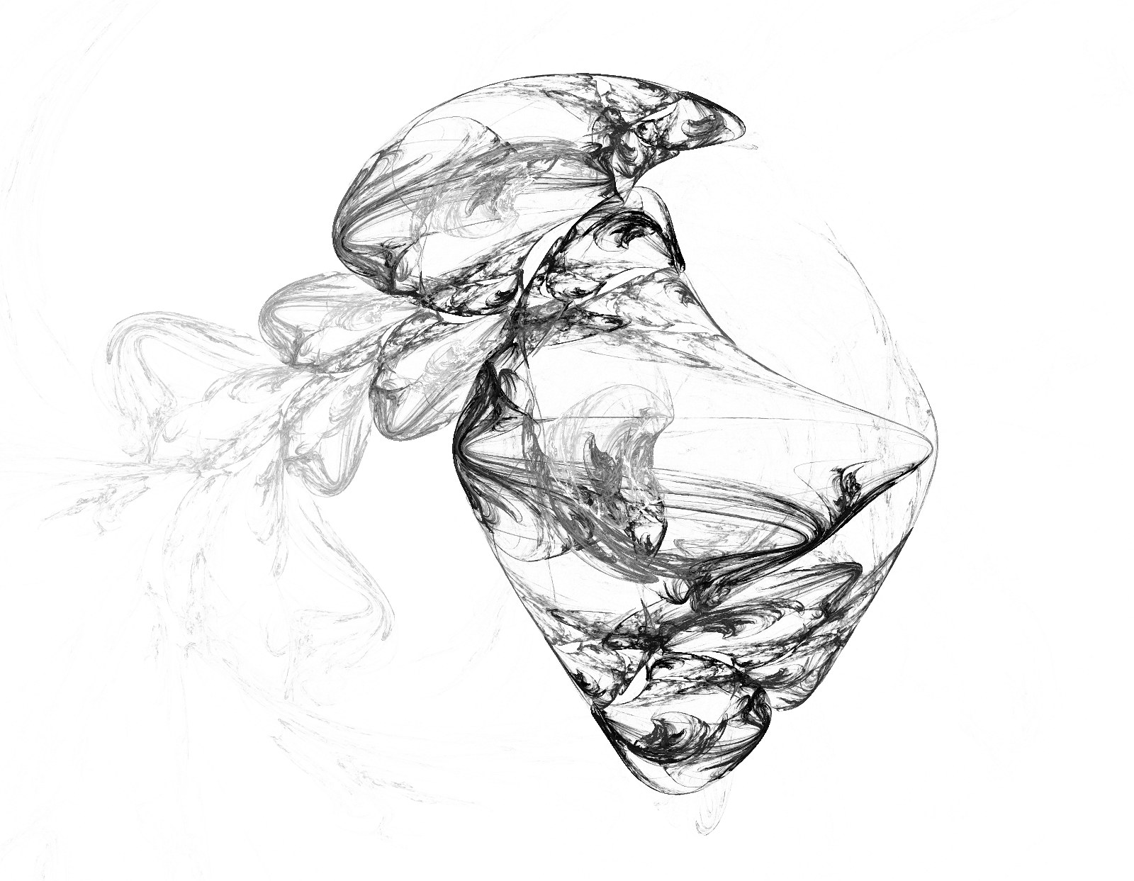 abstract ink swirl drawing
