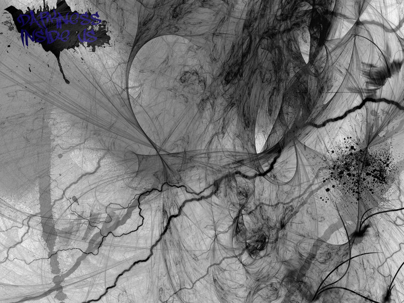 Abstract Ink Swirls — Black
