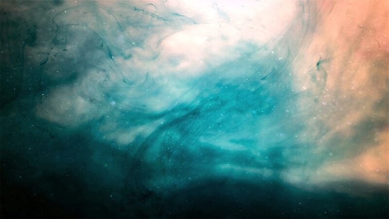 Abstract Ink Swirls — Teal
