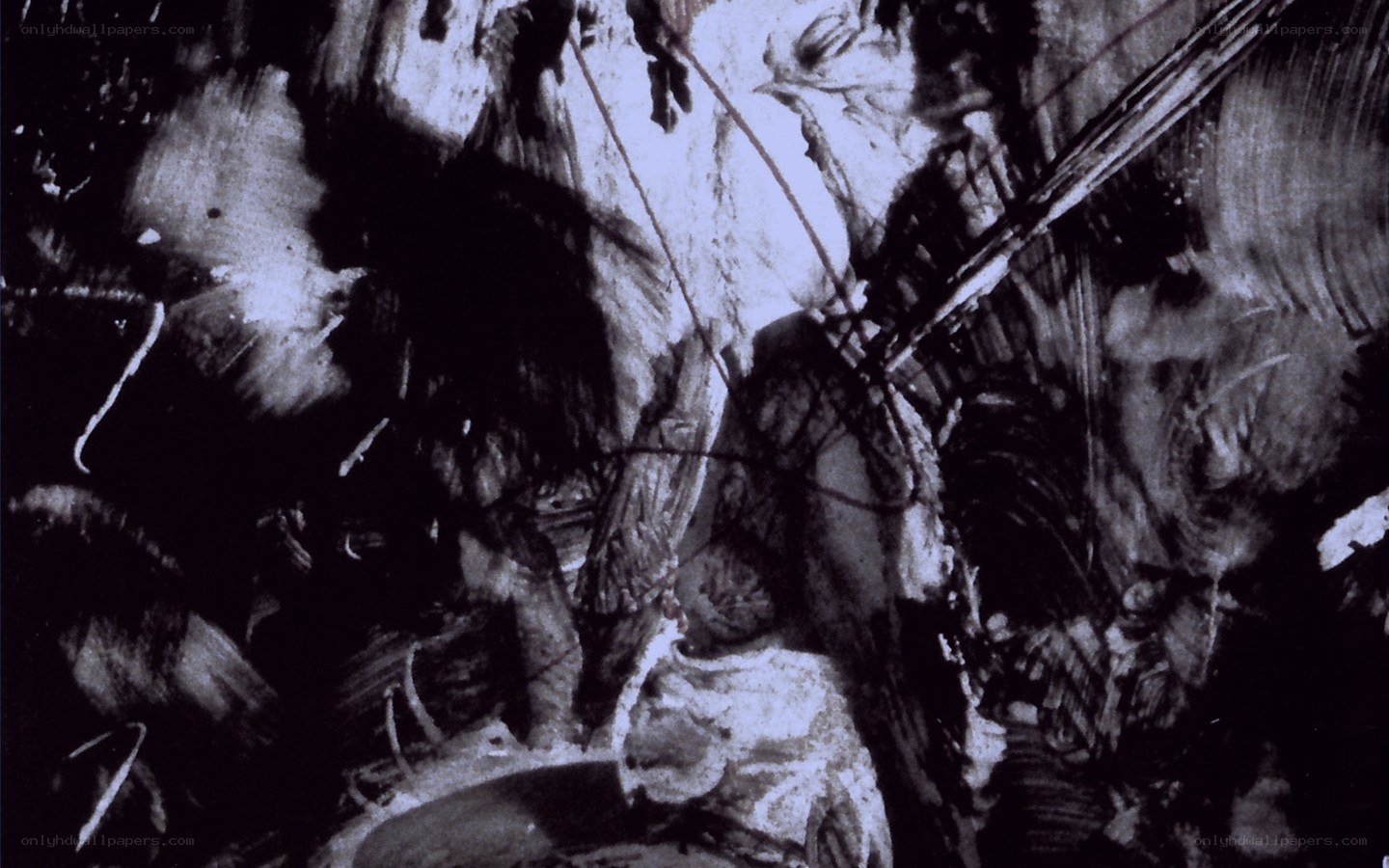 Abstract ink wash painting