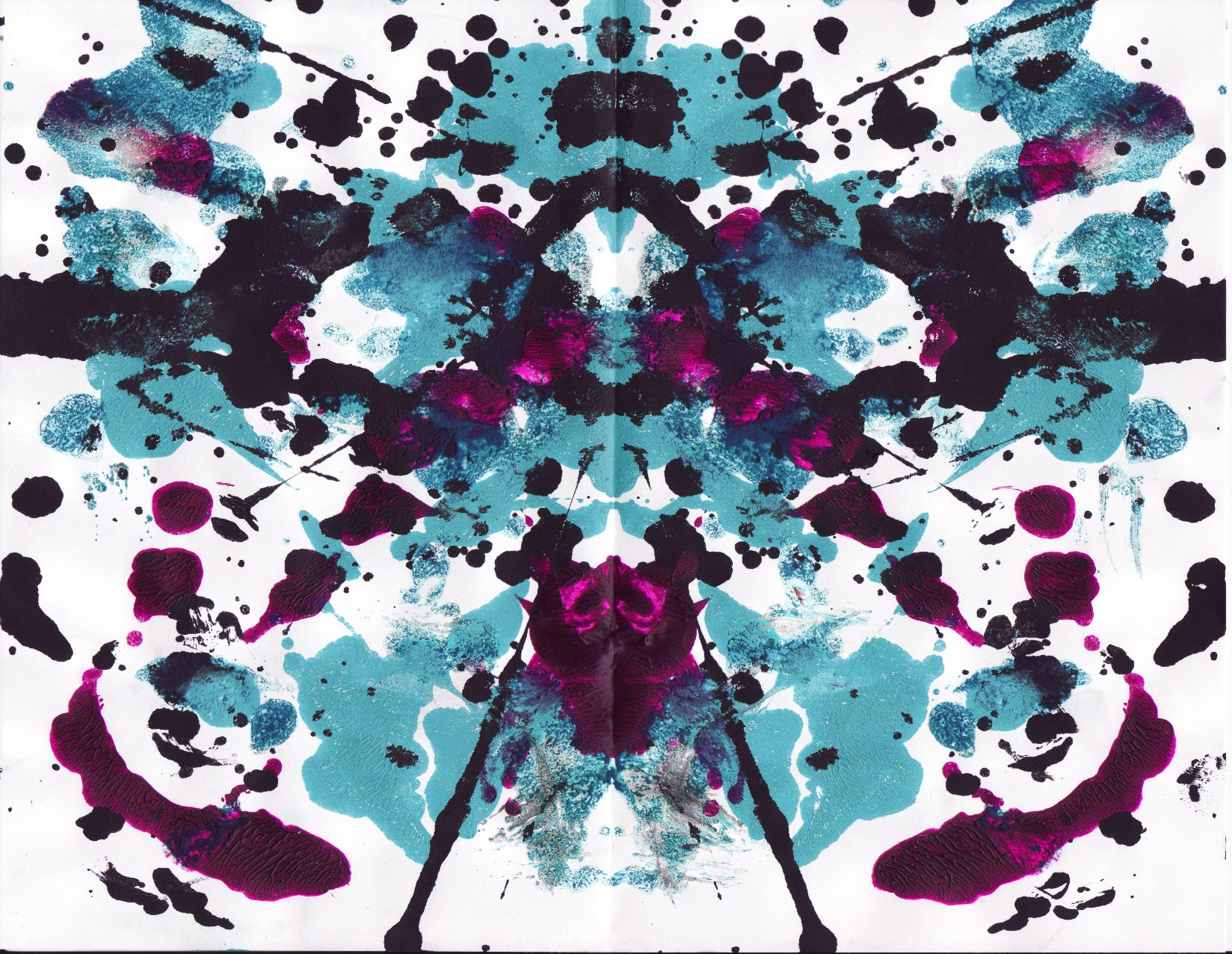 Abstract inkblot art