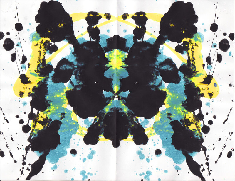 Abstract inkblot art
