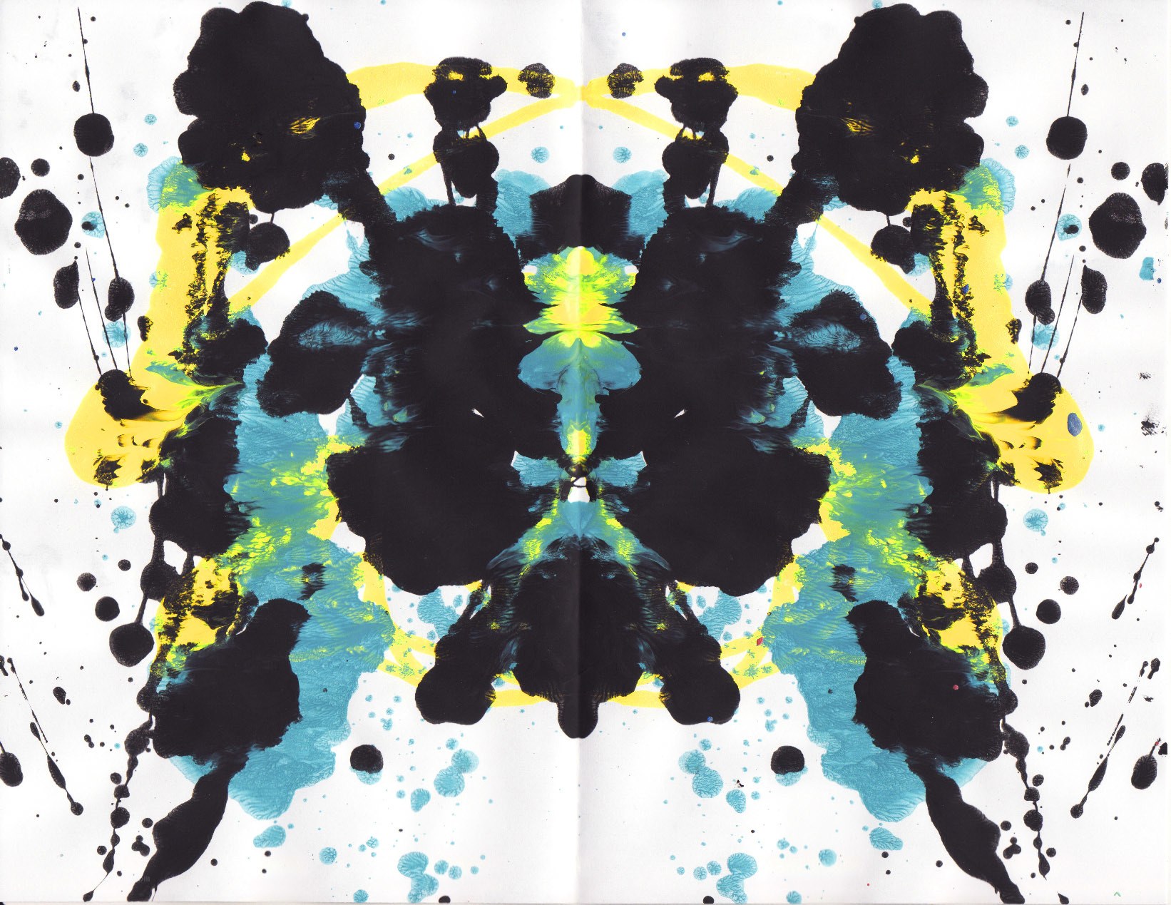 Abstract inkblot art