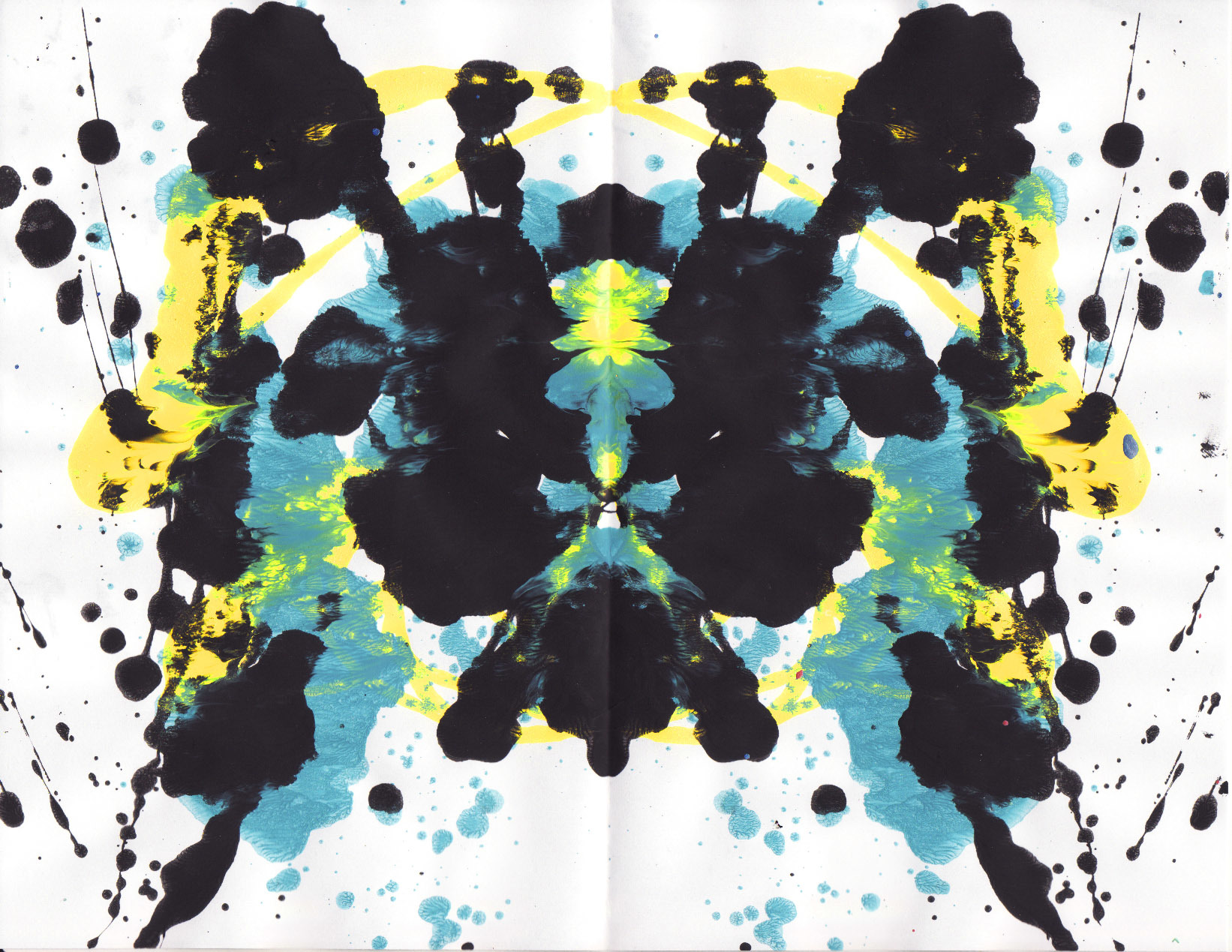 Abstract inkblot art