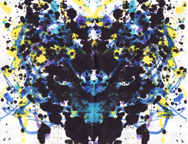 Abstract inkblot art