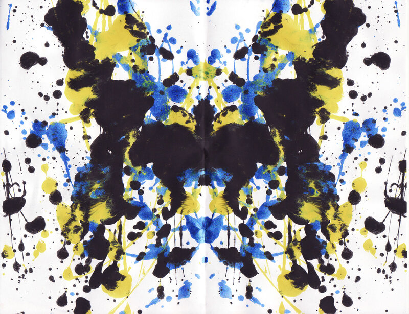 Abstract inkblot art