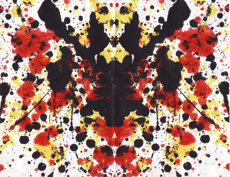 Abstract inkblot art