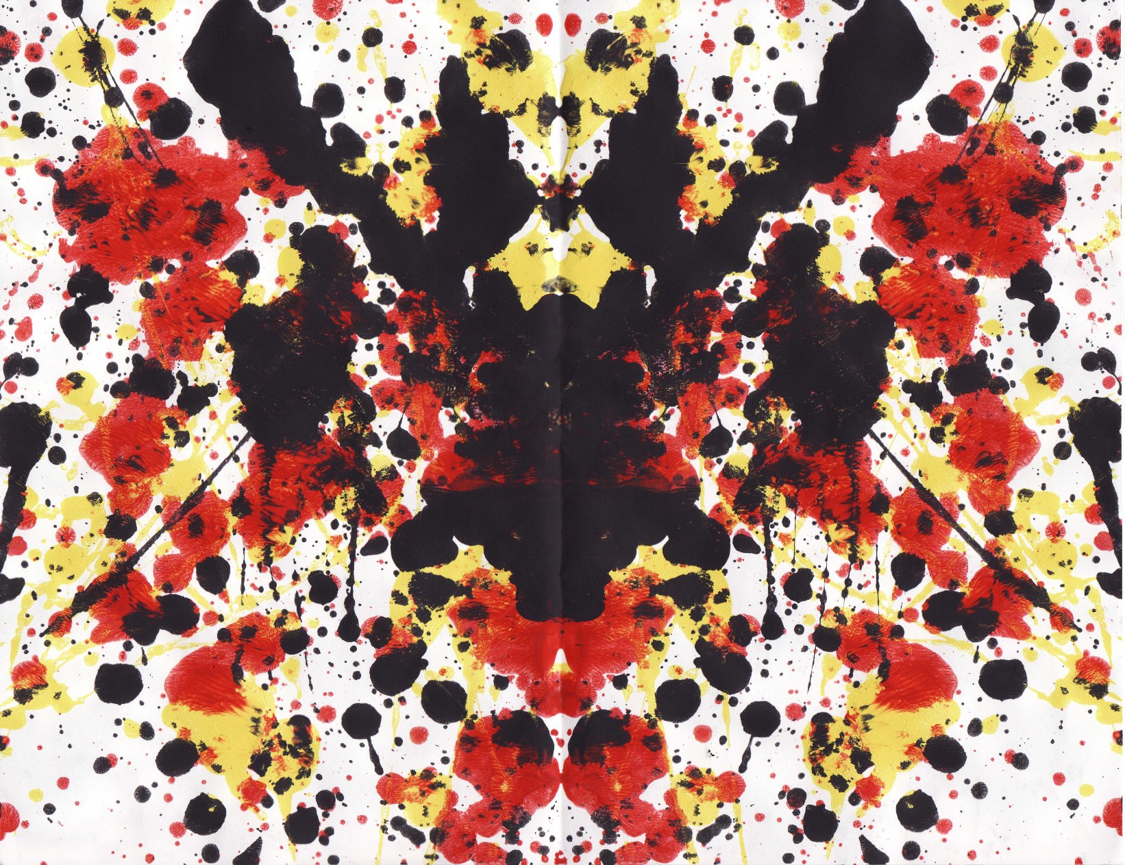 Abstract inkblot art