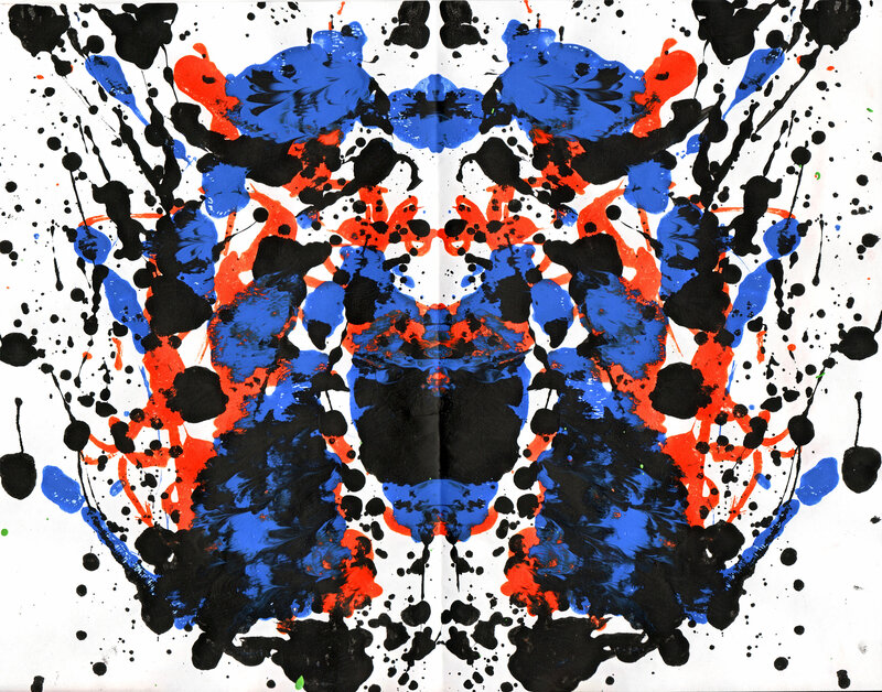 Abstract inkblot art