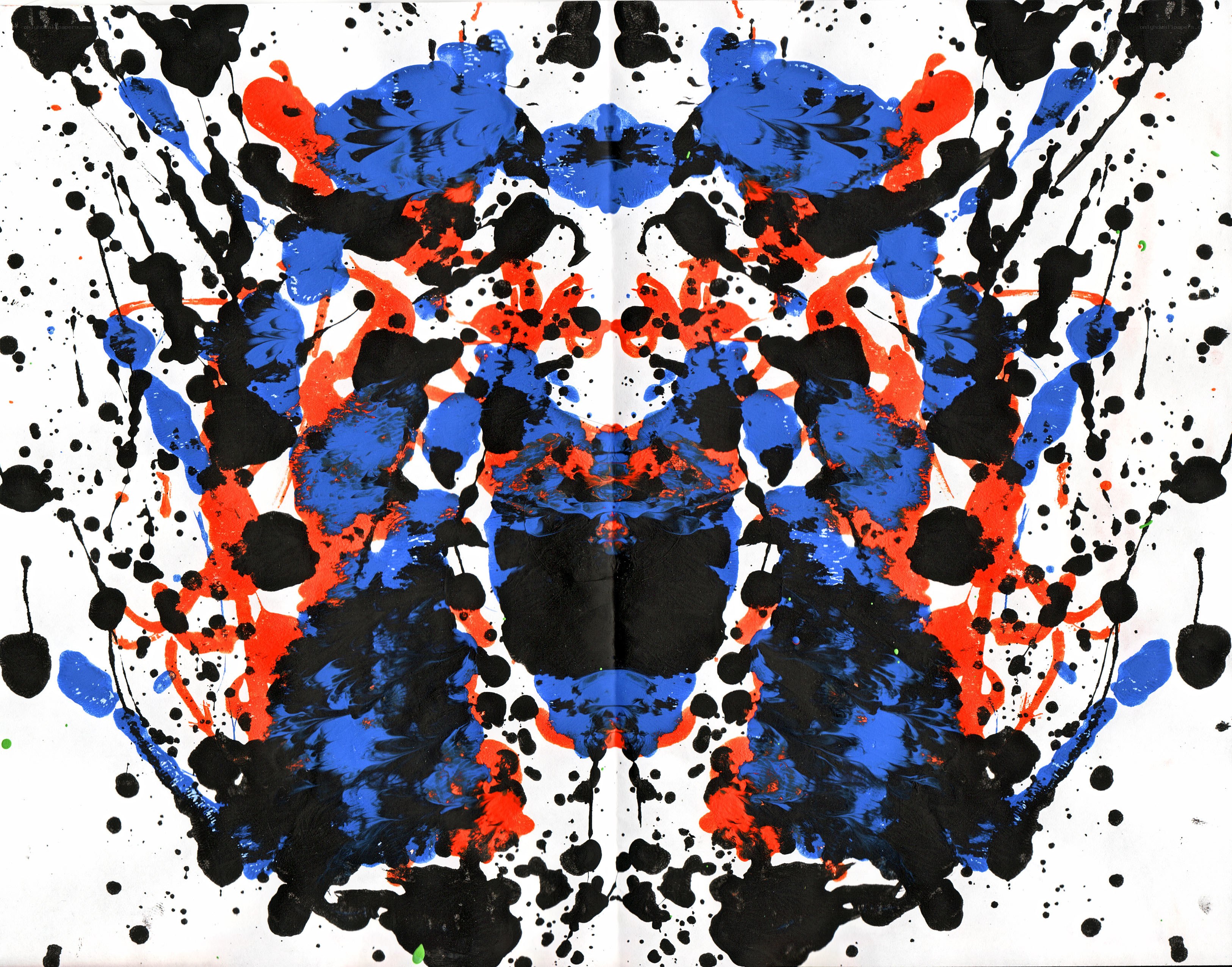 Abstract inkblot art