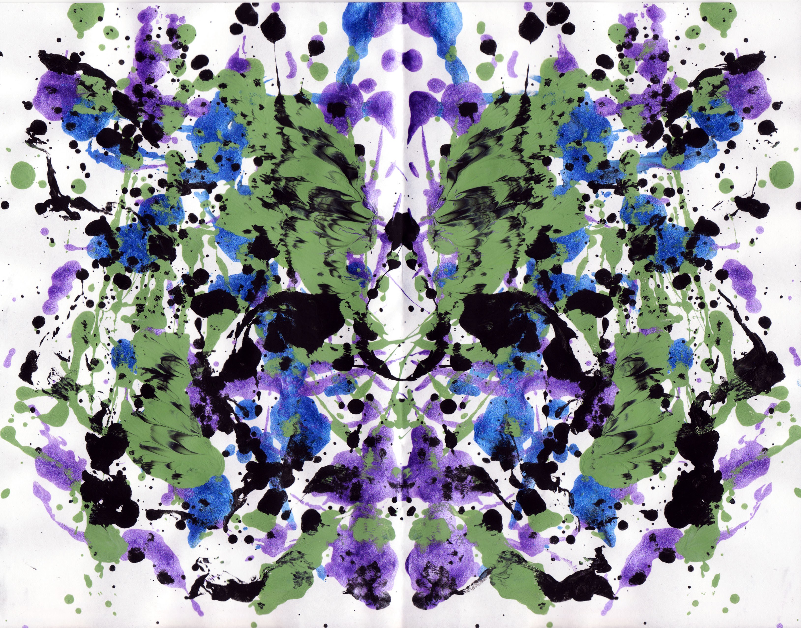 Abstract inkblot art