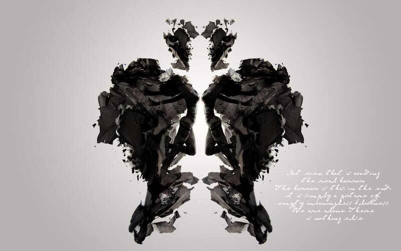 abstract inkblot art