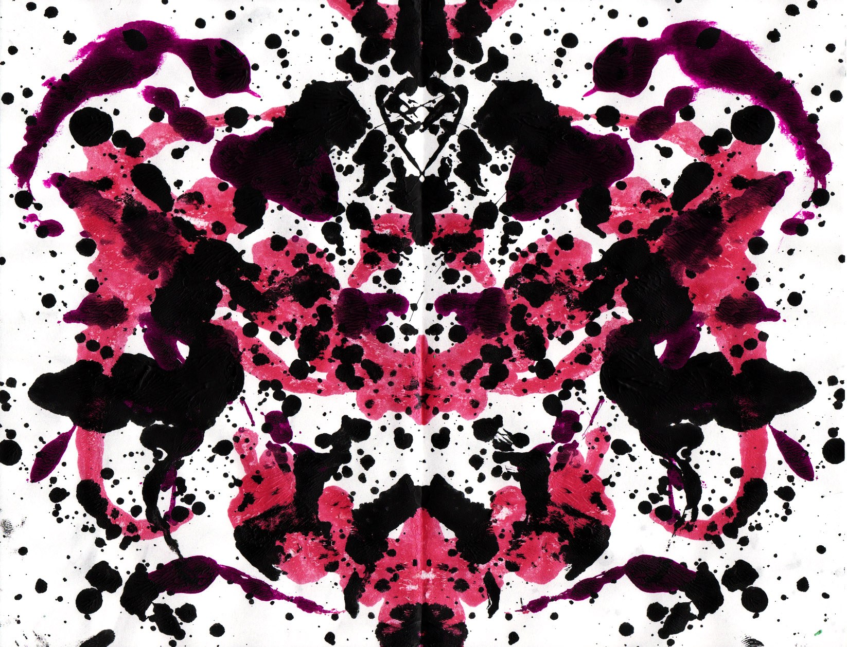 Abstract inkblot pattern