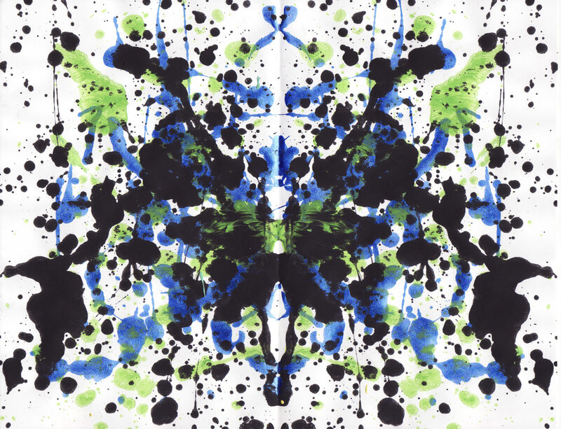 Abstract inkblot pattern