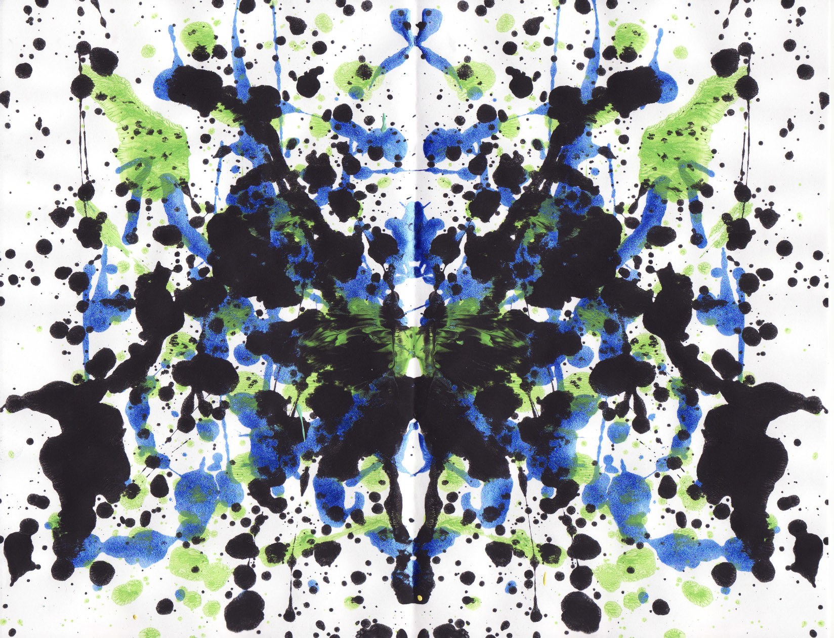 Abstract inkblot pattern