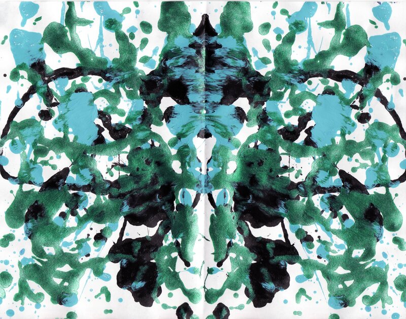 Abstract inkblot pattern