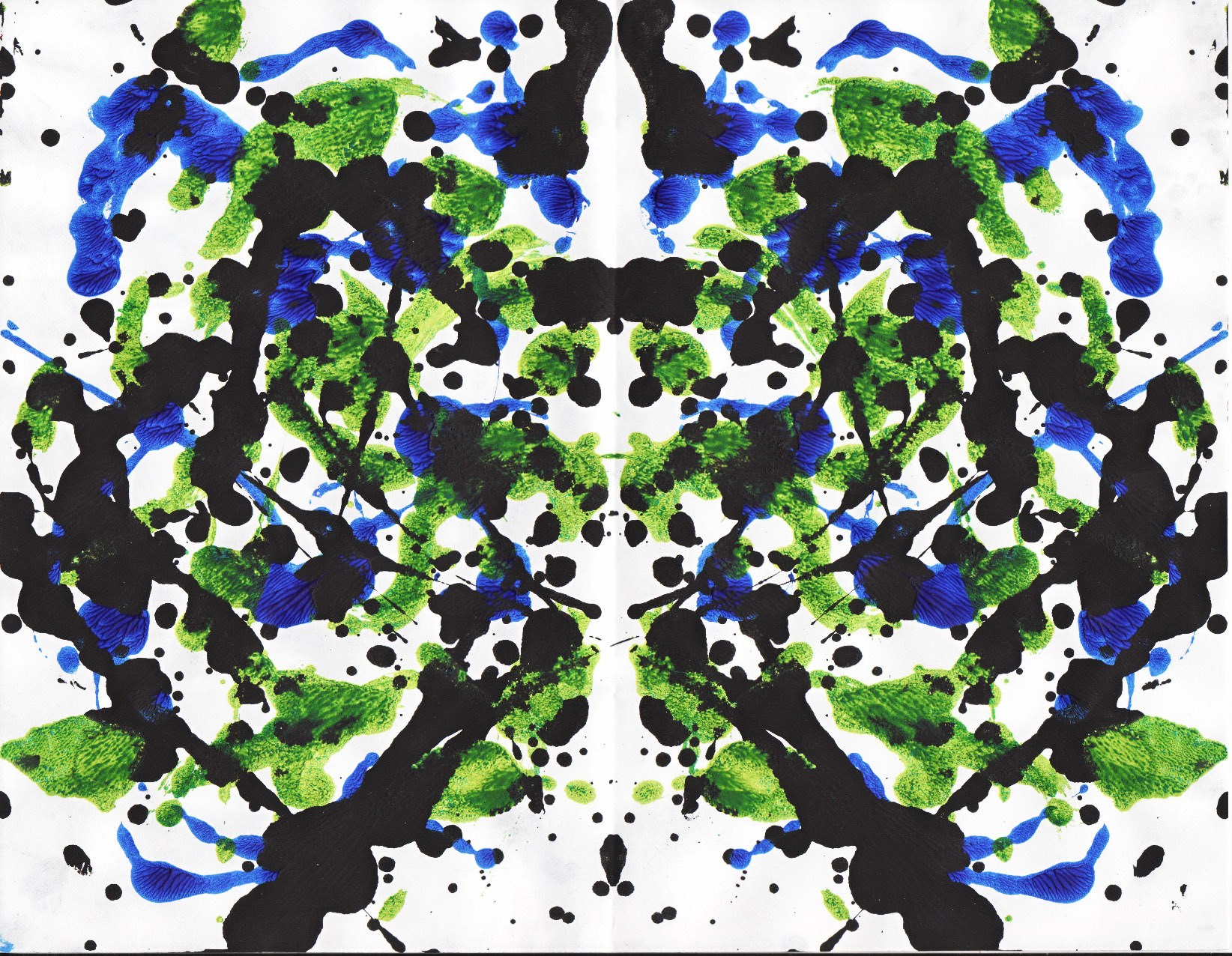 Abstract inkblot pattern
