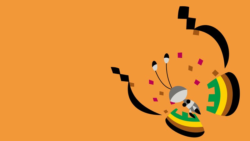 Abstract Insect-like Figure — Orange