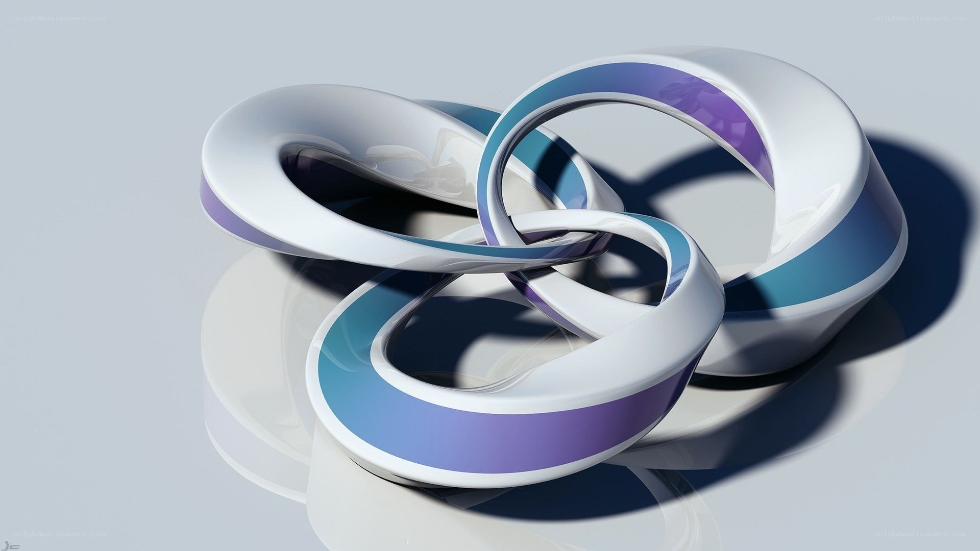 Abstract interlocking rings
