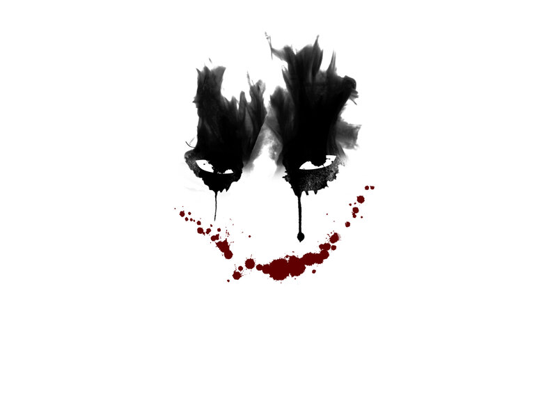 abstract joker face art