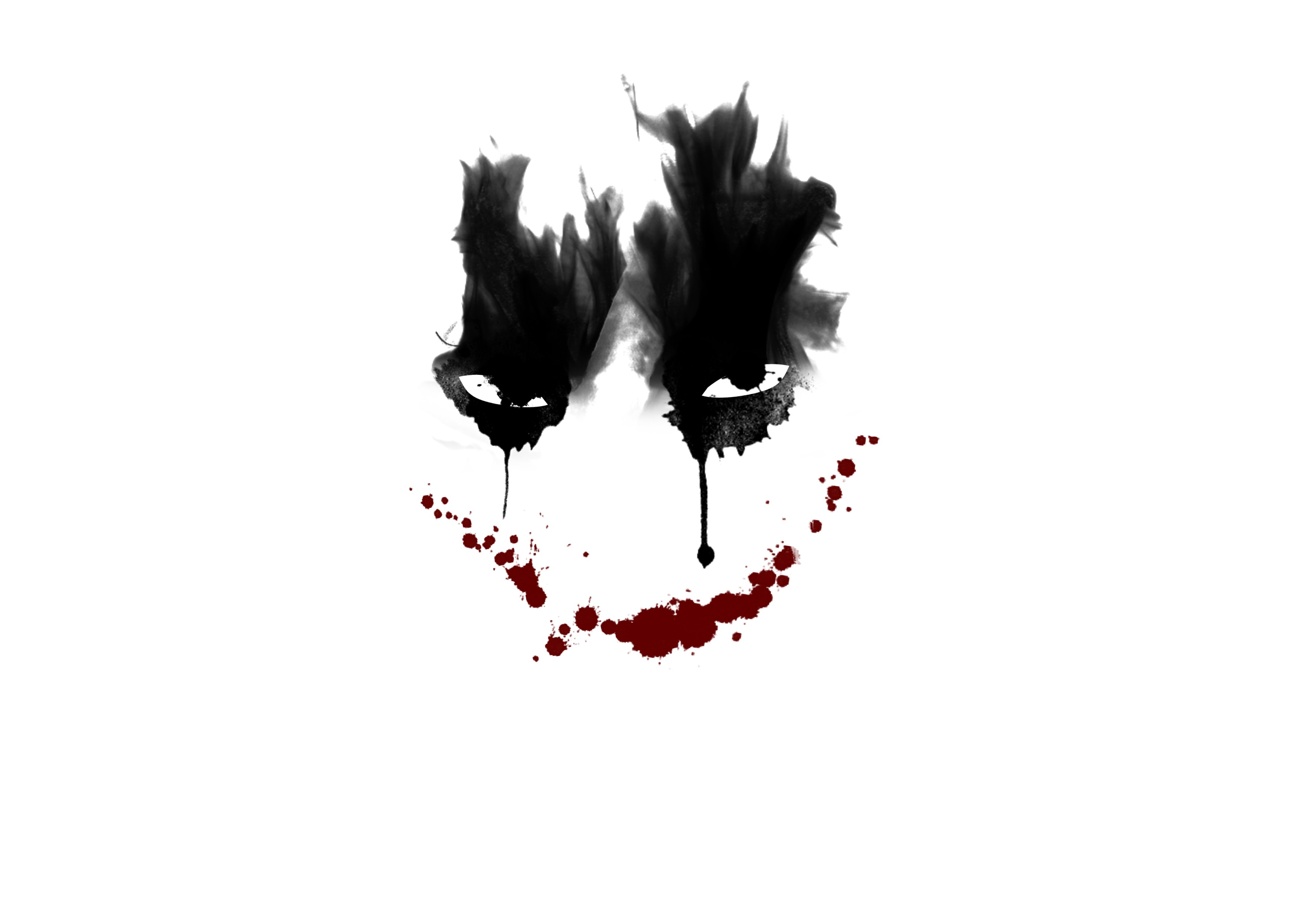abstract joker face art
