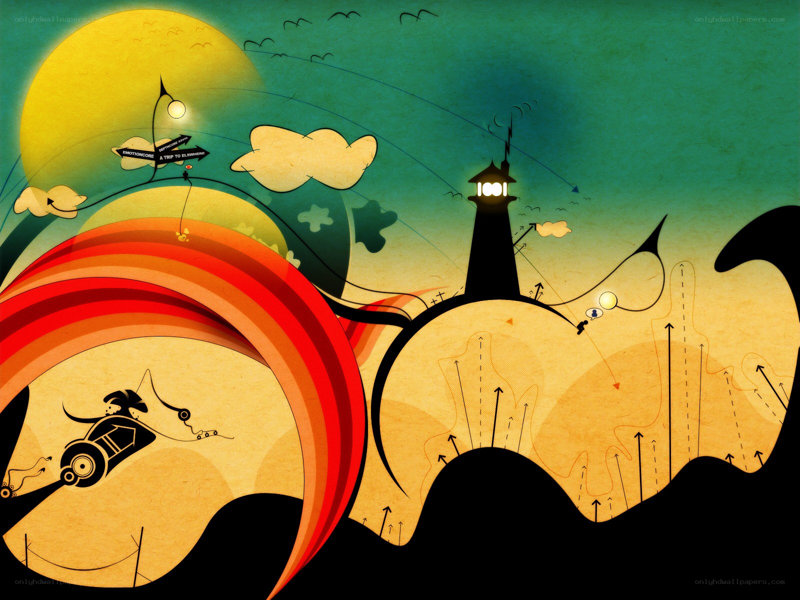 abstract journey illustration