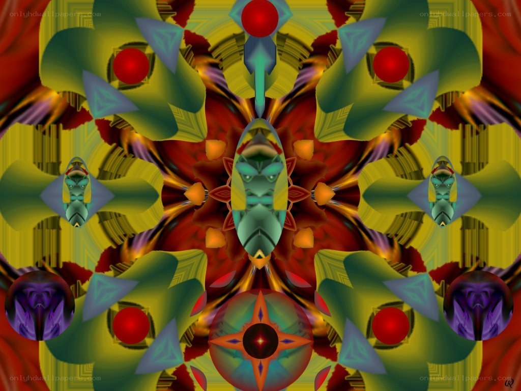 Abstract kaleidoscopic pattern