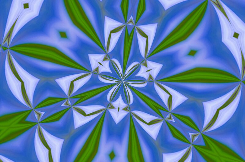 Abstract Kaleidoscopic Pattern — Blue
