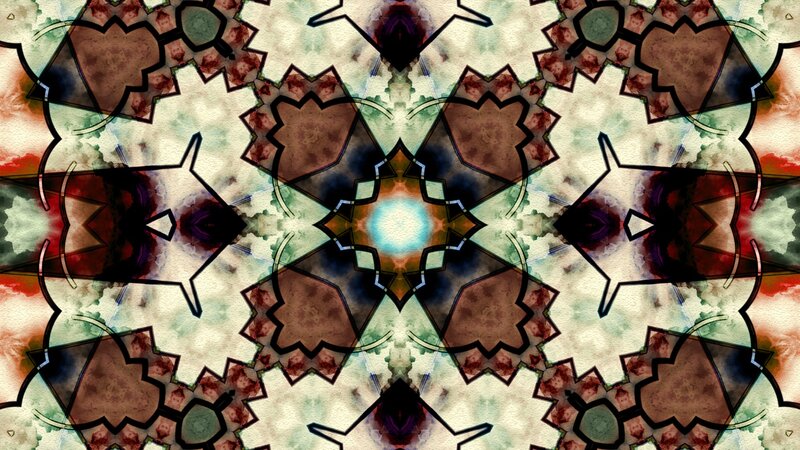 Abstract Kaleidoscopic Pattern — Brown, Hypnotic, Digital Art