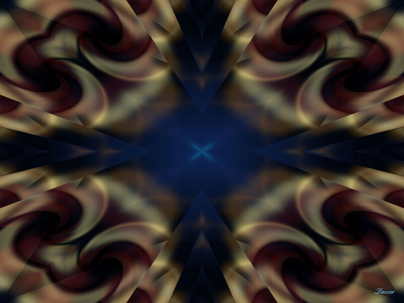Abstract Kaleidoscopic Pattern — Brown