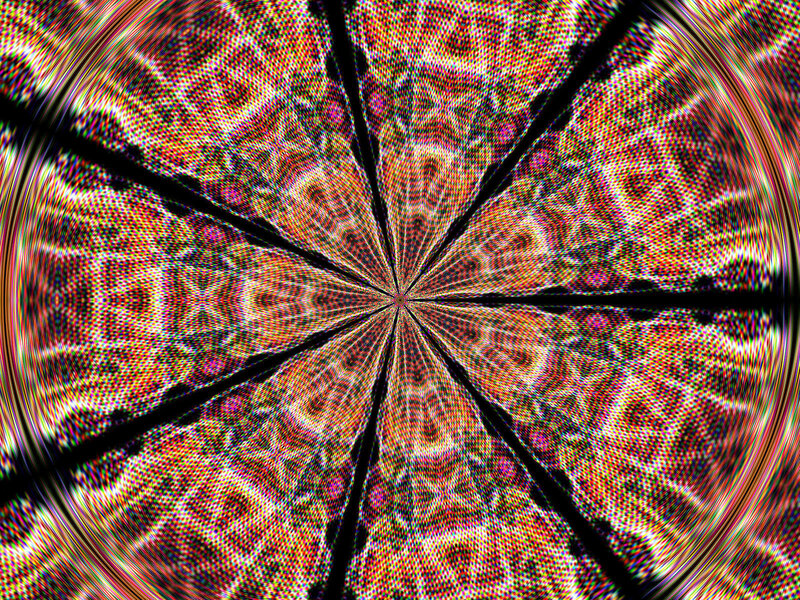 Abstract Kaleidoscopic Pattern — Red