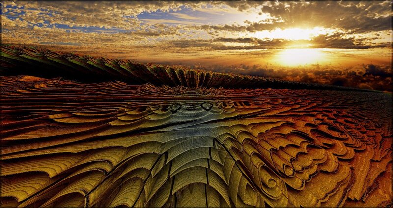 Abstract Landscape at Sunset