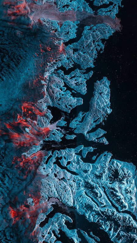 Abstract Landscape — Blue, Dramatic
