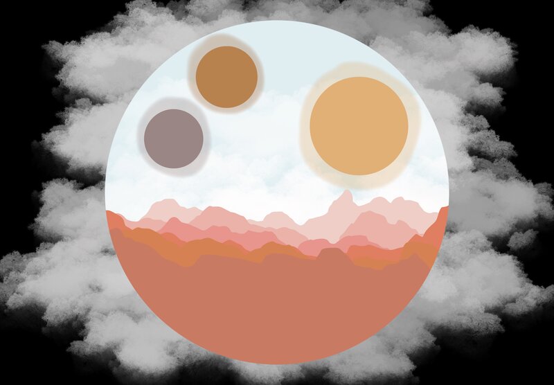 Abstract Landscape Circle