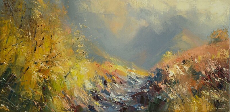 Abstract landscape painting