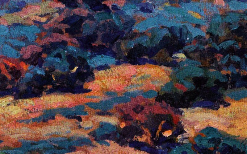 Abstract Landscape Painting — Blue, Vibrant