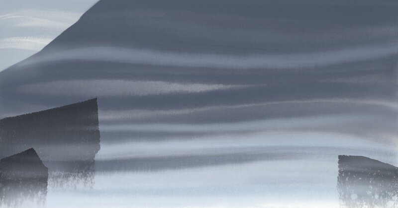 Abstract Landscape Painting — Gray