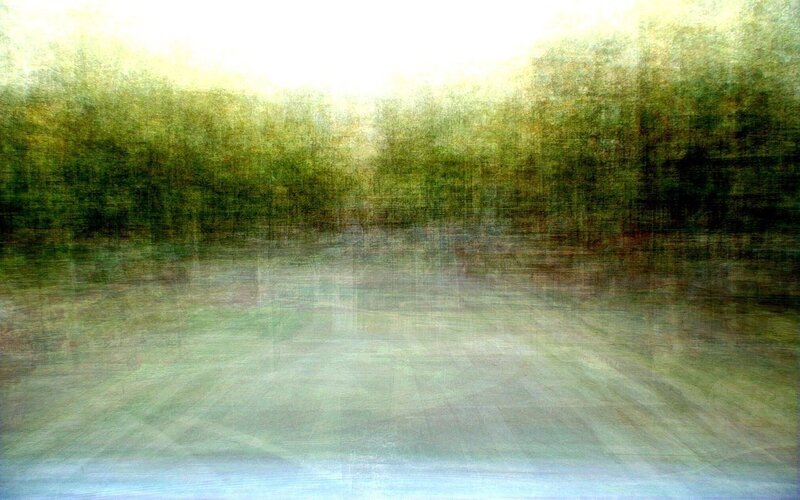 Abstract Landscape Painting — Green, Serene