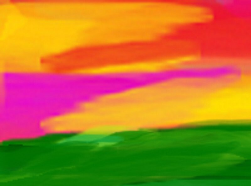 Abstract Landscape Painting — Green