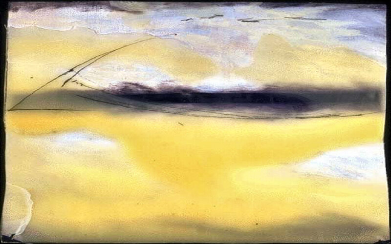 Abstract Landscape Painting — Yellow, Dreamy