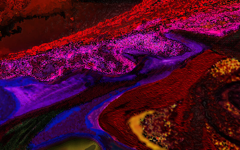 Abstract Landscape — Red
