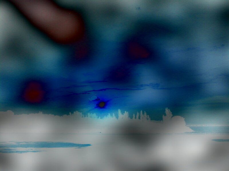 Abstract Landscape with Blue Sky