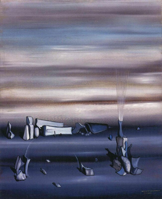 Abstract landscape with broken forms