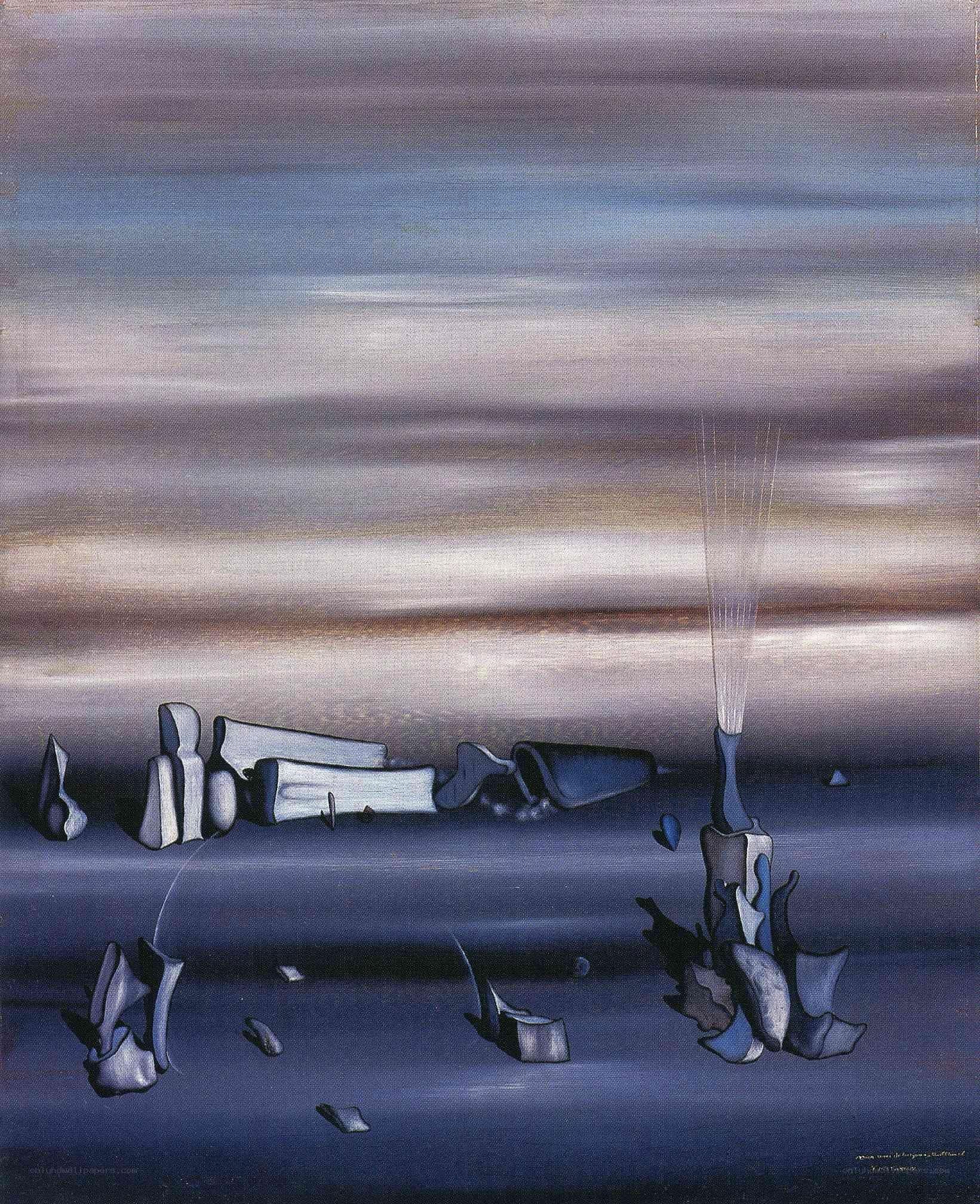 Abstract landscape with broken forms