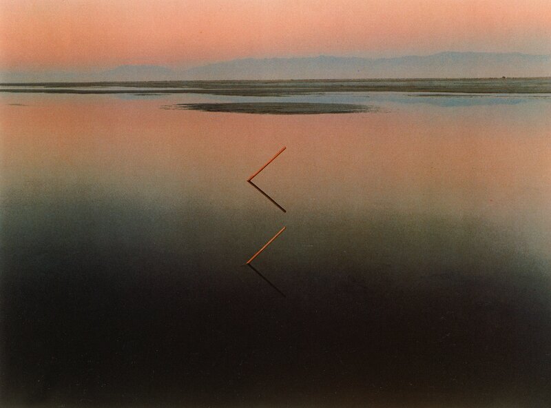 Abstract landscape with geometric shapes