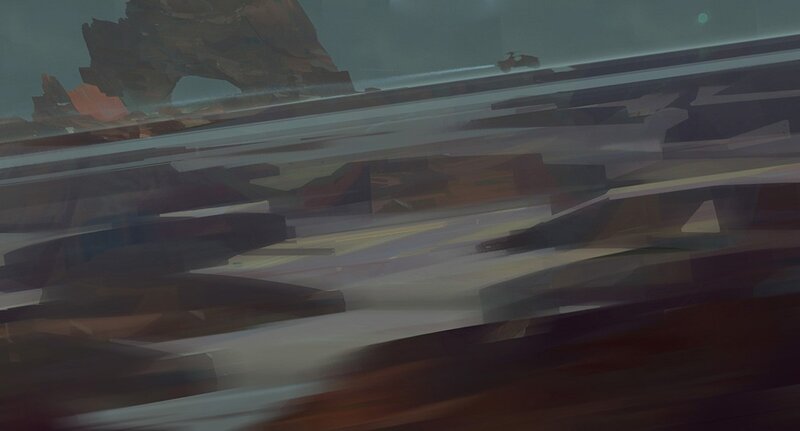 abstract landscape with motion blur
