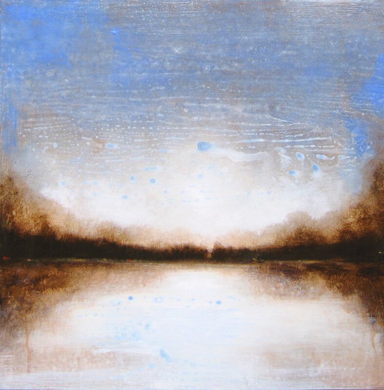 Abstract landscape with water reflection