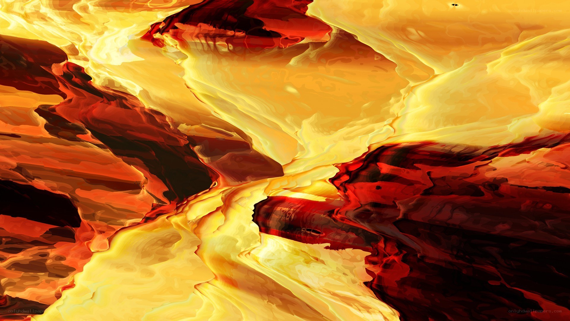 Abstract lava flow art