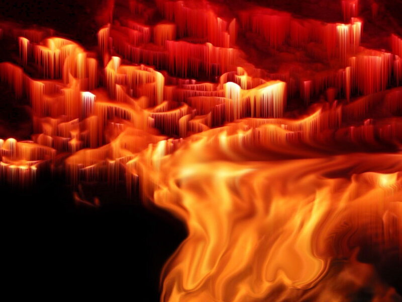 Abstract lava flow art