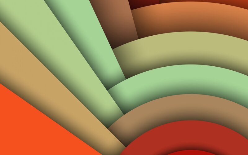 Abstract Layered Shapes — Green
